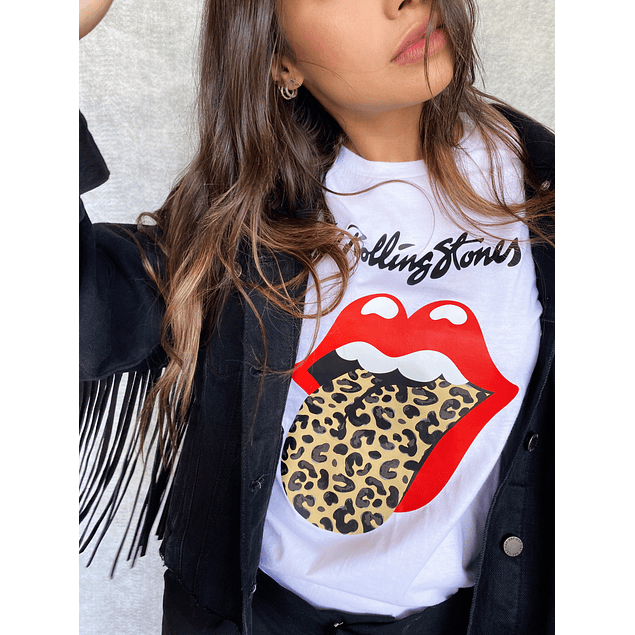 THE ROLLING STONES LEOPARD T-SHIRT