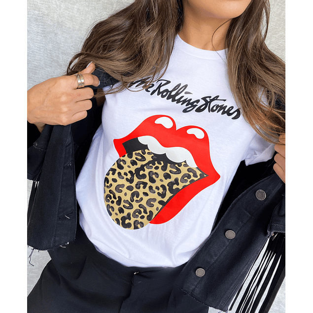 THE ROLLING STONES LEOPARD T-SHIRT