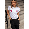 HEART HEART TEE (GLITTER PRINT)