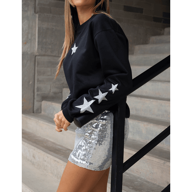 SILVER STARS SWEATSHIRT (GLITTER PLINT)