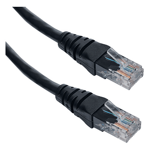 Cable Patch Cord 30cm Utp Exterior Cat 6 Color Negro