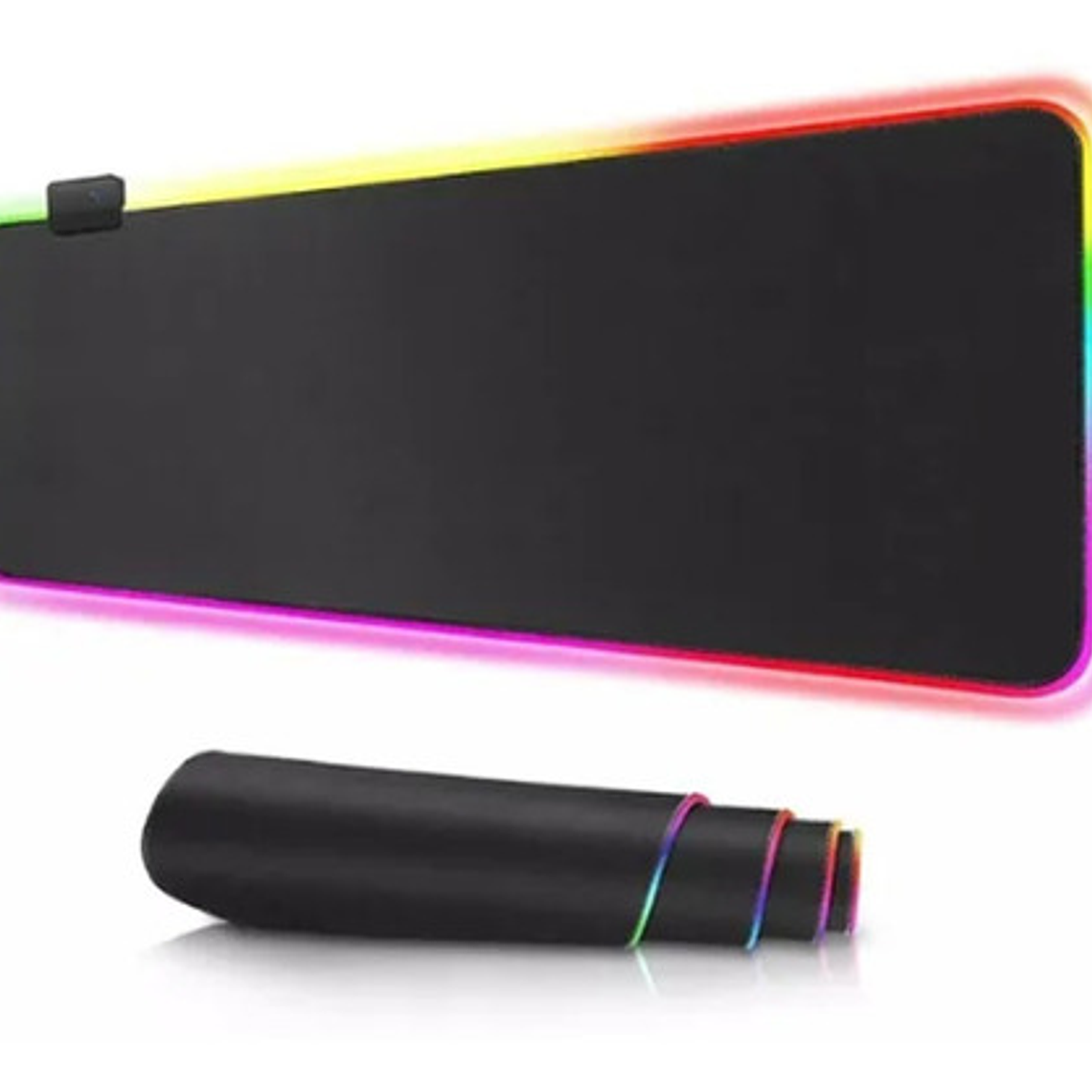 Mouse Pad Gamer Antideslizante Luz Led Xl Excelente Touch Color Negro 1