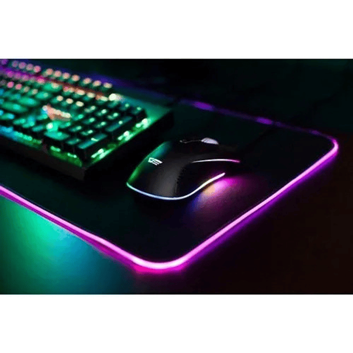 Mouse Pad Gamer Antideslizante Luz Led Xl Excelente Touch Color Negro 5