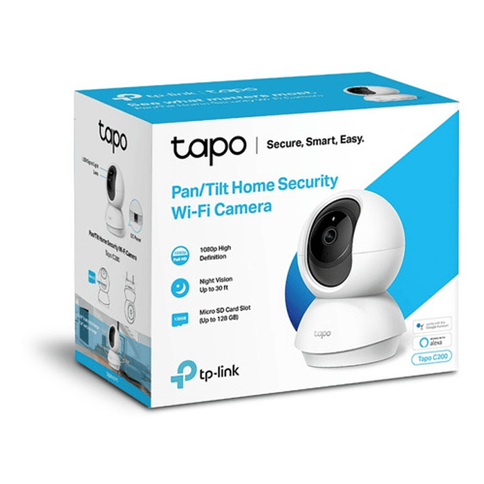 Cámara De Seguridad Tp-link Tapo C200 V1 Tapo Smart Con Resolución De 2mp Visión Nocturna Incluida Blanca 2