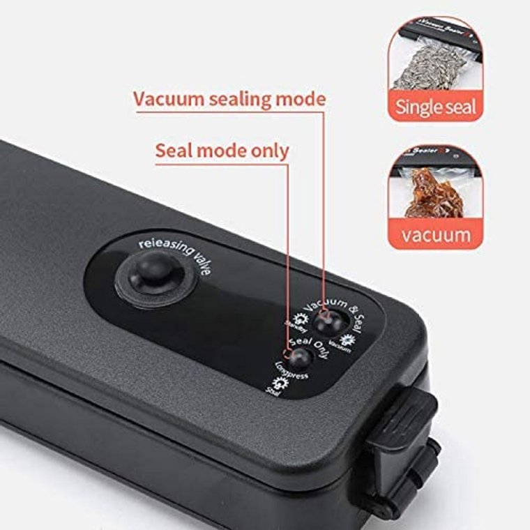 Maquina Selladora Al Vacío Con Bolsas Para Alimentos Color Transparente 7