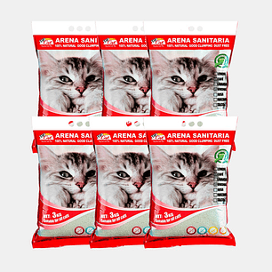 Pack Display Arena Vip Cat Fragancia Cafe 6×3 Kg Aglutinante