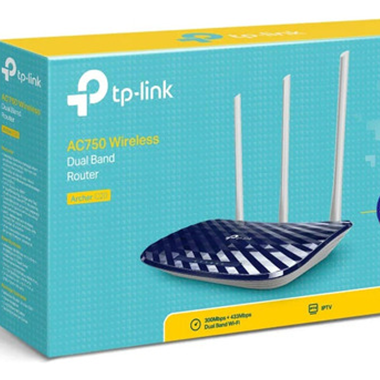 Router Tp-link Archer C20 6.0 Azul Y Blanco 100v/240v 4
