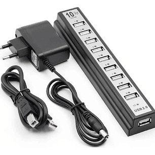 Hub Usb 2,0 10 Puertos Activo / Crisol Tecno