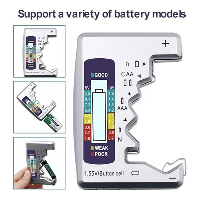 Tester Digital Probador Para Pilas Baterias  5