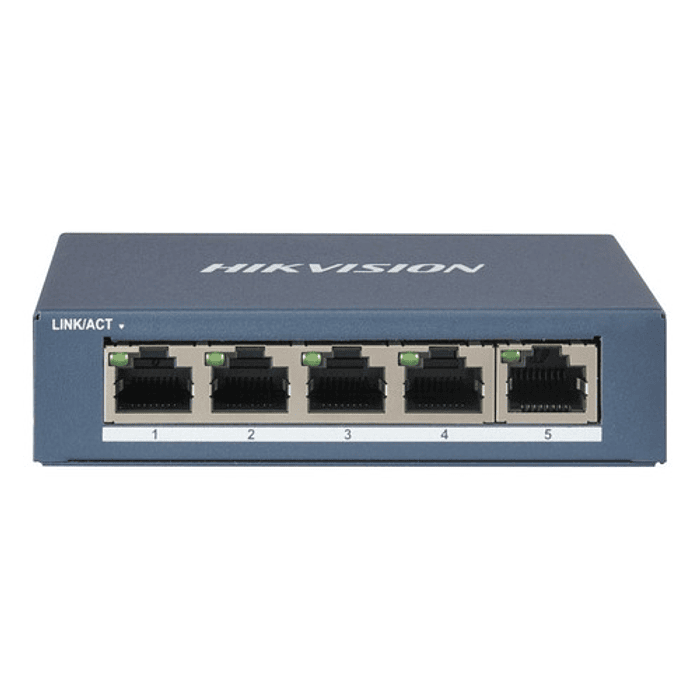 Switch Gigabit Hikvision 5 Puertos Metalico 10/100/1000 Pro 3
