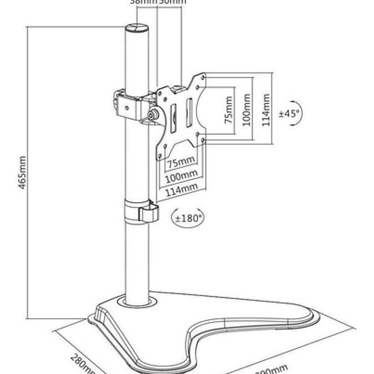 Soporte Brasforma Sbrm710 De Mesa Para Tv/monitor De 13  A 32  Negro 2