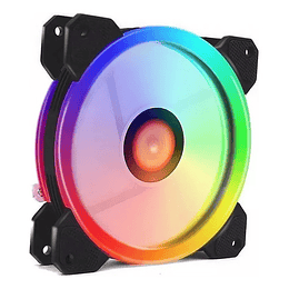 Ventilador Gabinete Cooler Luz Led Rgb 12cm Gamer Multicolor