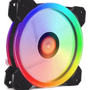 Ventilador Gabinete Cooler Luz Led Rgb 12cm Gamer Multicolor