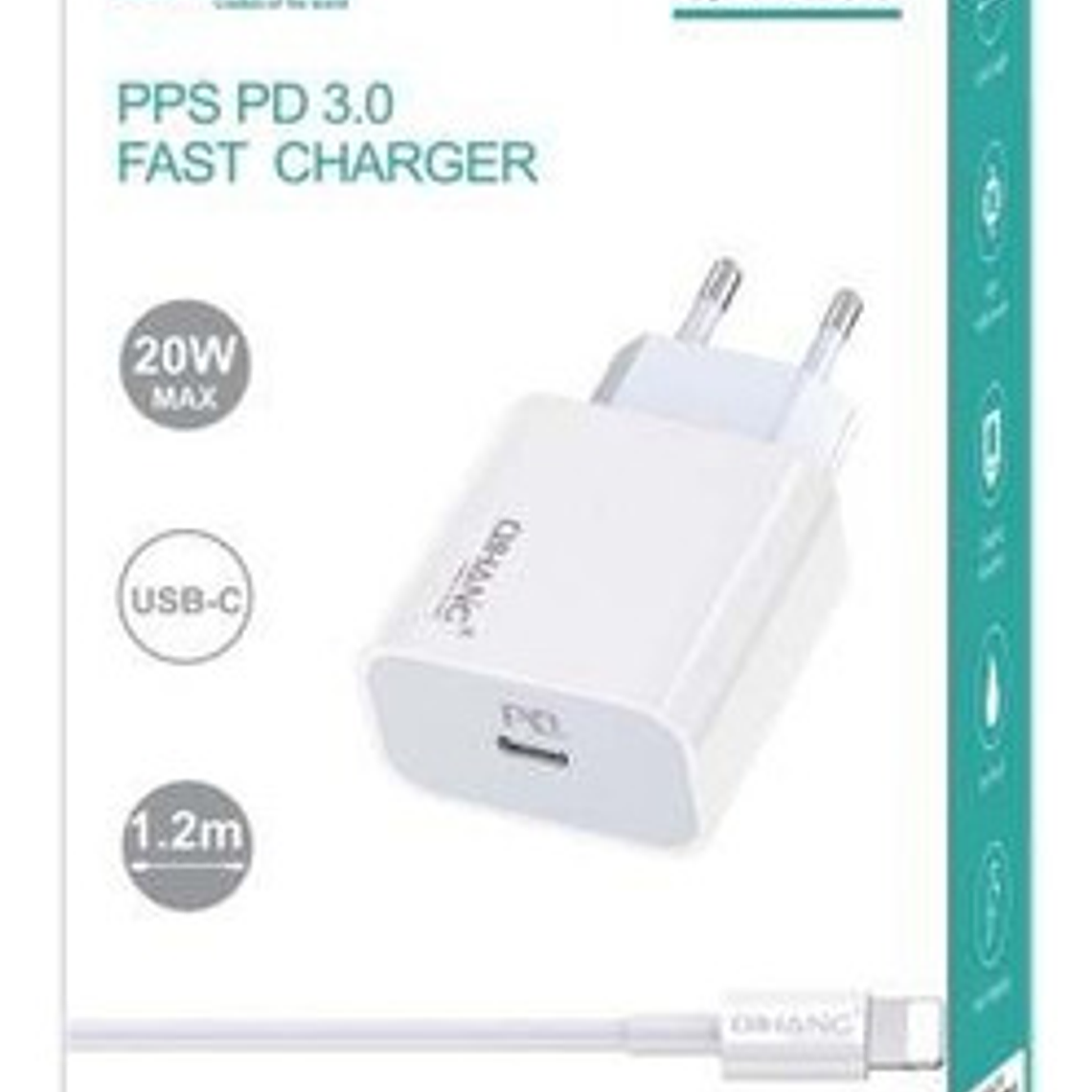 Cargador Pd20w + Usb Tipo C Lightning Para iPhone iPad Rapid 5