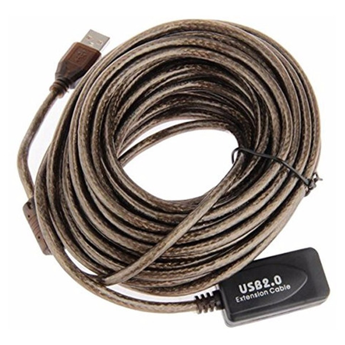 Extension Cable Usb Activo 10 Metros Blindado Sin Perdida Color Gris Oscuro 1