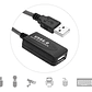 Extension Cable Usb Activo 10 Metros Blindado Sin Perdida Color Gris Oscuro - thumbnail 3