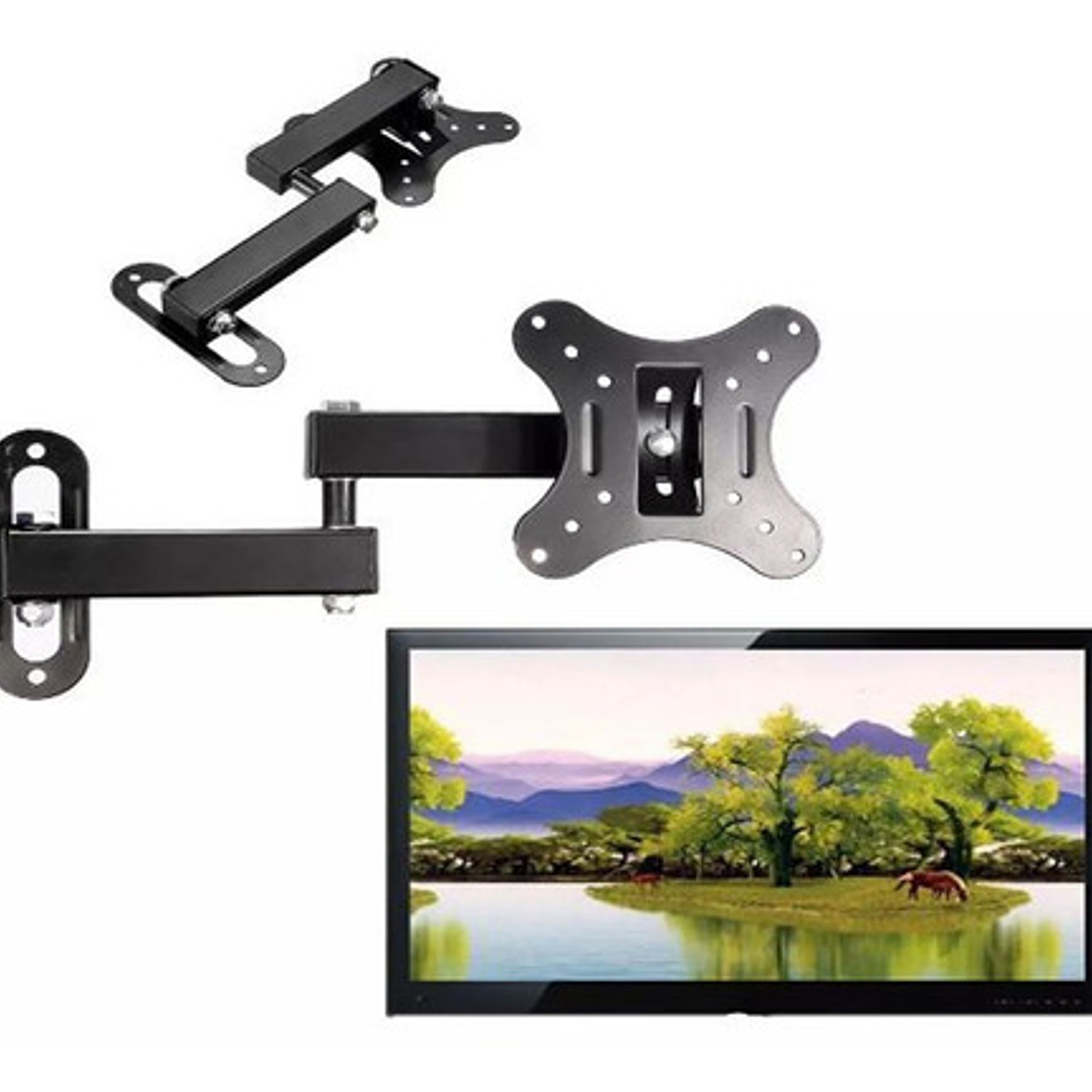 Soporte Pared Lcd Led Plasma Tv Monitor 14 27 PuLG 10kg Giro 2