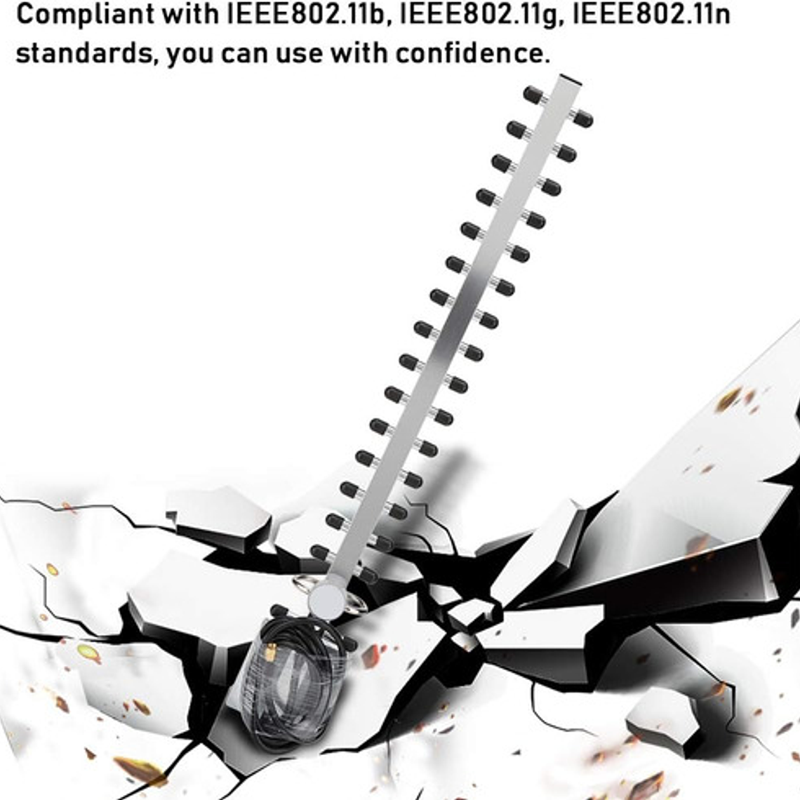 Antena Wifi Yagi 18 Dbi 2.4 Ghz Direccional Antena Yagi 7