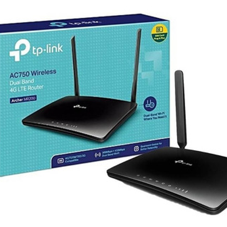 Router 4g Lte Chip Sim Wifi Lan Dual Band Ac750 Tplink Mr200 10