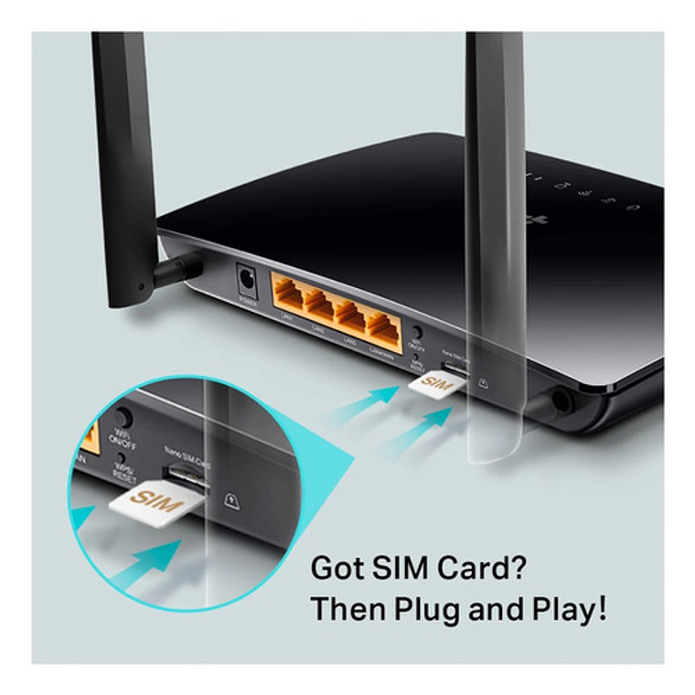 Router 4g Lte Chip Sim Wifi Lan Dual Band Ac750 Tplink Mr200 12