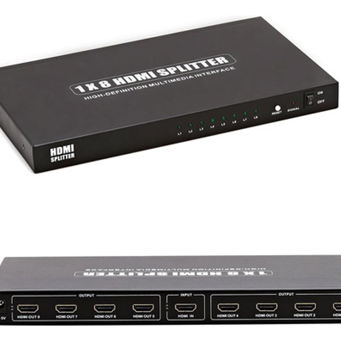 Splitter Hdmi 1x8 Activo 1.4 Full Hd 1080p 3d Metálico  2