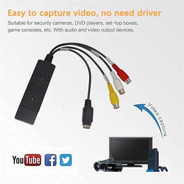 Capturador De Video Dvr Usb Vhs A Dvd 8