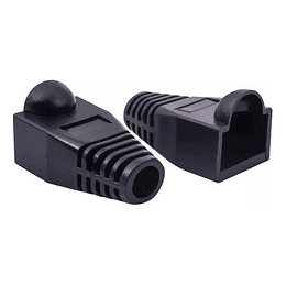 Capuchon Bota Negra Rj45 Bolsa 100 Unidades