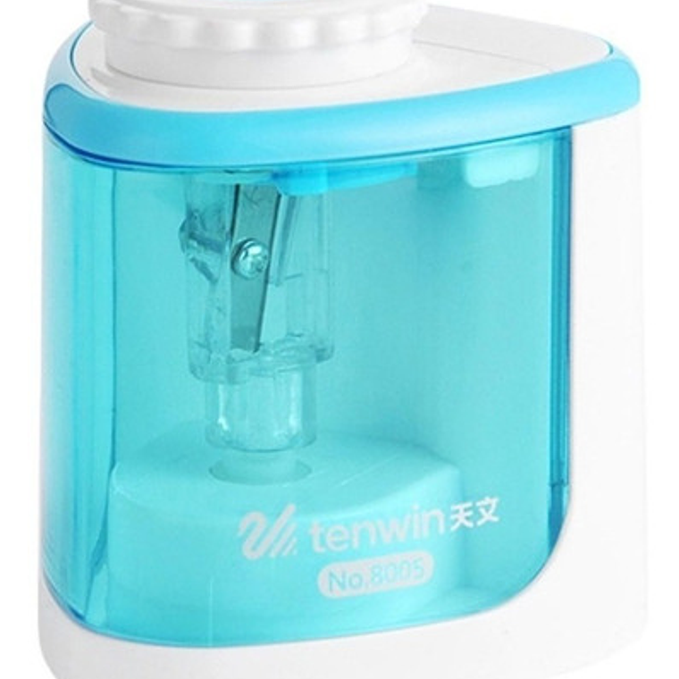 Sacapuntas Electrico Automatico Pilas - Tecnomati Color Azul 6