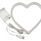 Luz De Neón Led  Corazon Decoración Usb Rosada - Miniatura 1