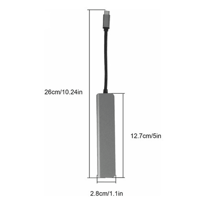 Adaptador Hub Type C 7 En 1 Usb 3.0 Hdmi 4k Multipuerto Usb 3