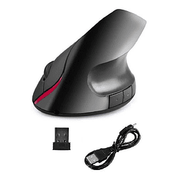 Mouse Inalámbrico Vertical Ergonómico Recargable Carpiano Color Negro