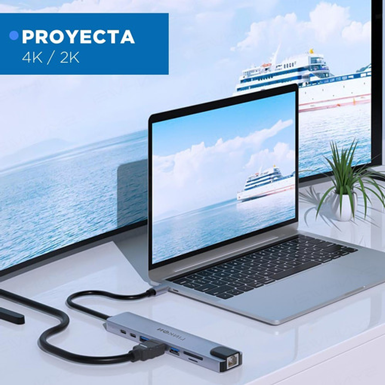 Hub Adaptador Usb Tipo C 8 En 1 Linkon Para Mac Macbook Windows 4