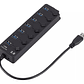 Hub 7 Puertos Multi Usb 3.0 Indicador Luz Led Hub 5gbs - Miniatura 4