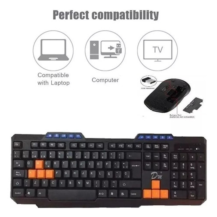 Kit Teclado Mouse Inalambrico Gamer Nuevos 3