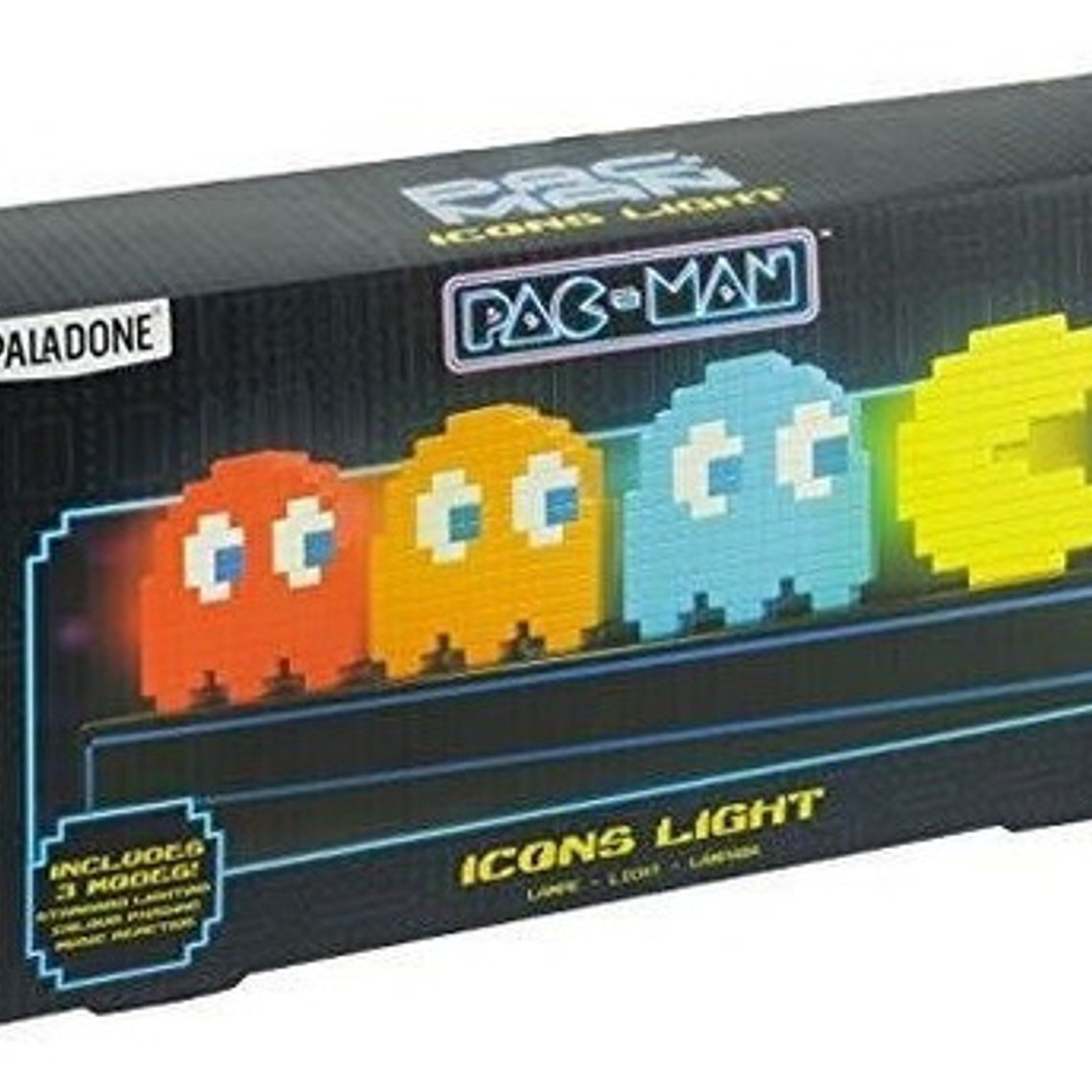 Pacman Lampara Luz Nocturna Control Sonido Usb 2