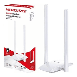 Adaptador Wifi Usb Mercusys Mw300uh 300mbps Doble Antena 