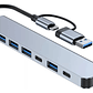 Hub Adaptador Usb Tipo C 7 En 1 Para Macbook iPad Notebook - thumbnail 3