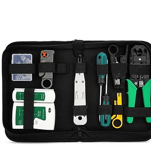 Kit Herramienta Redes Crimpeadora Rj45 Rj11 Pelacable + 9v