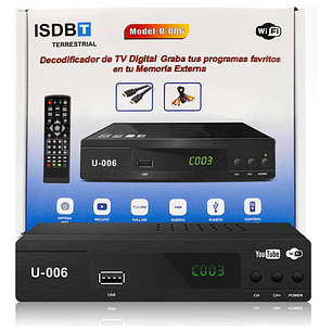 Sintonizador De Tv Digital Full Hd 1080p Isdb + Antena/hdmi