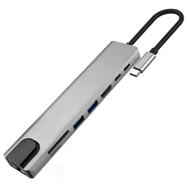 Adaptador Hub Para Macbook Air M1 M2 8 En 1 Usb-c Hdmi 4k 10