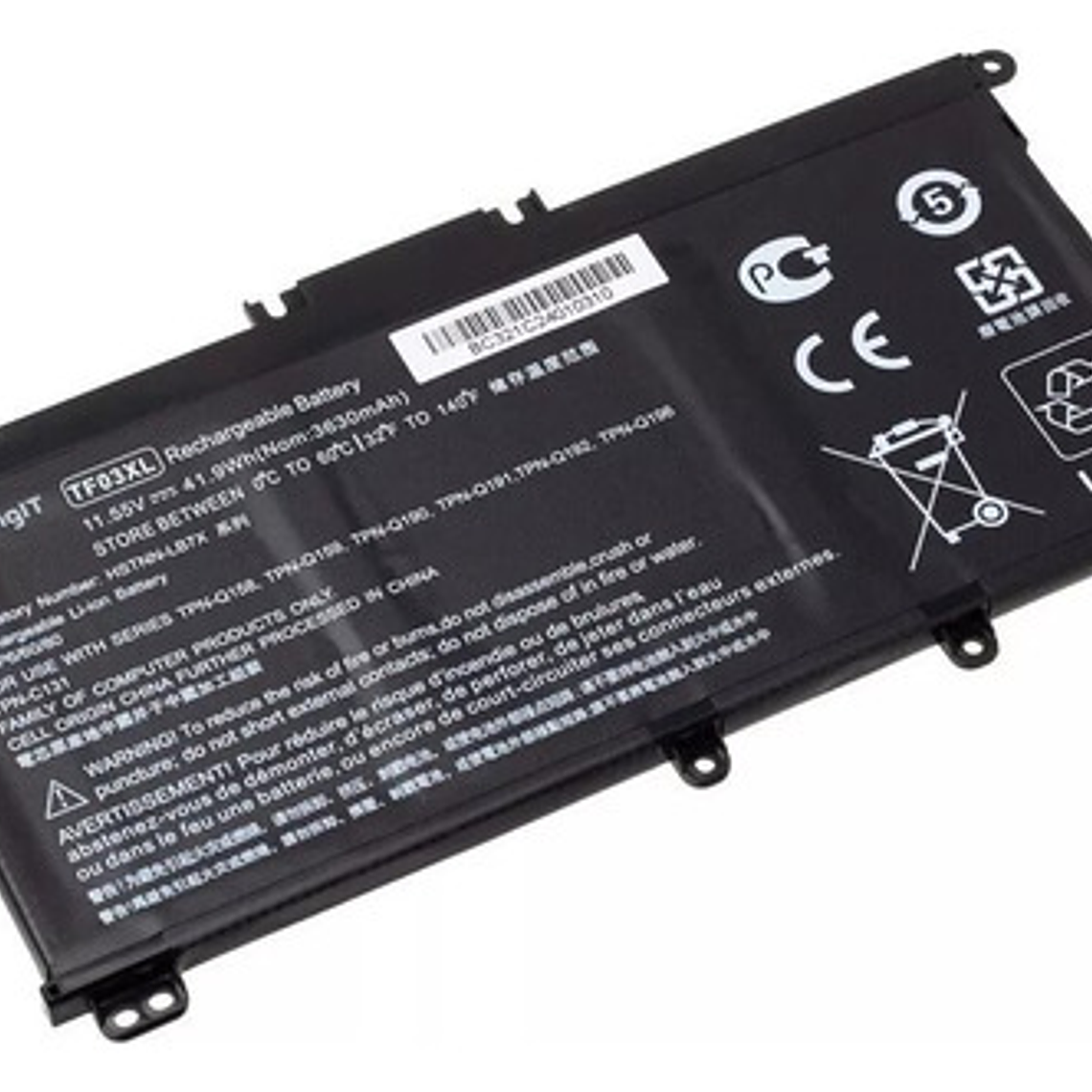 Nueva Batería P/ Hp Tf03xl, 3400 Mah, 11,55 V, 42 W, Batería De Polímero De Litio, Color Negro 2