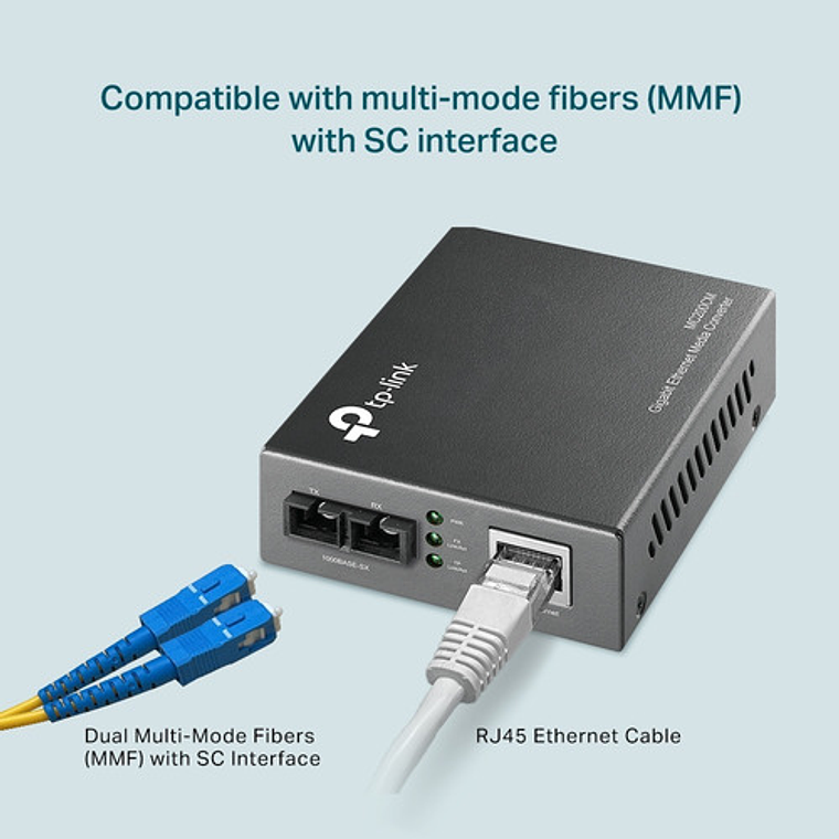 Convertidor Fibra Mmodo Ethernet Gigabit Tp-link Mc200cm(un) 5