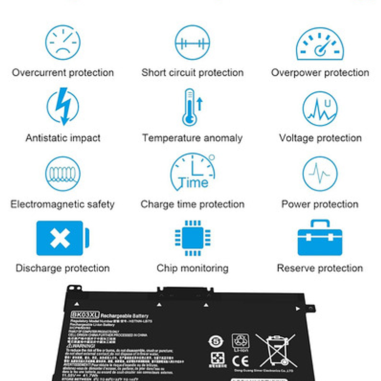 Batería Compatible Notebook Hp Pavilion X360 14-ba002la 9