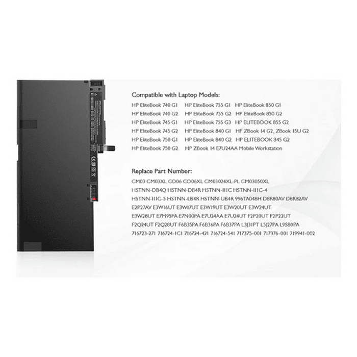 Bateria Compatible Con Hp Elitebook 840 850 Cm03 Cm03xl Co06 7