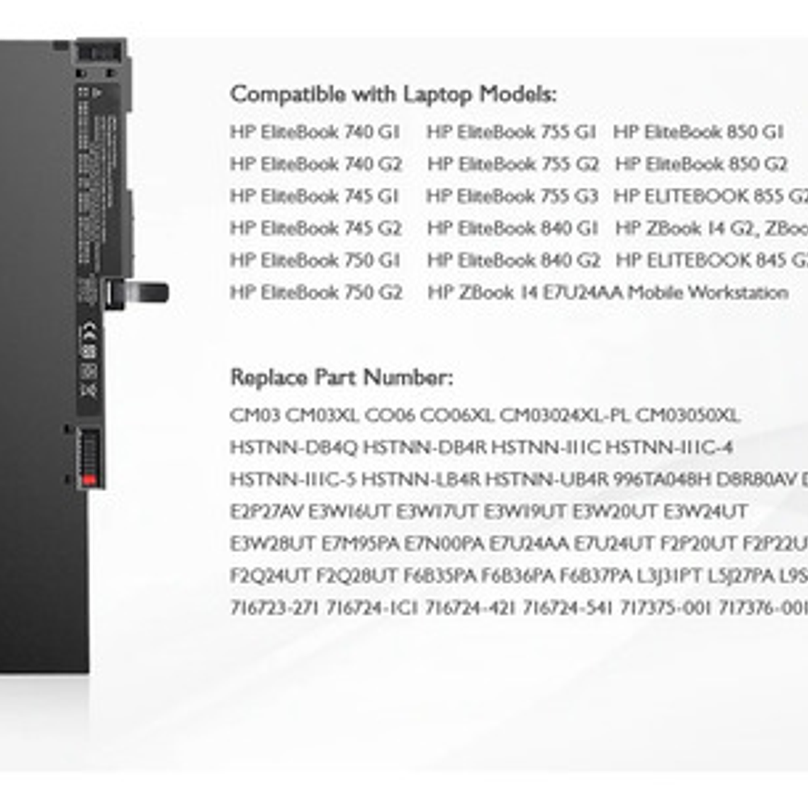 Bateria Compatible Con Hp Elitebook 840 850 Cm03 Cm03xl Co06 7