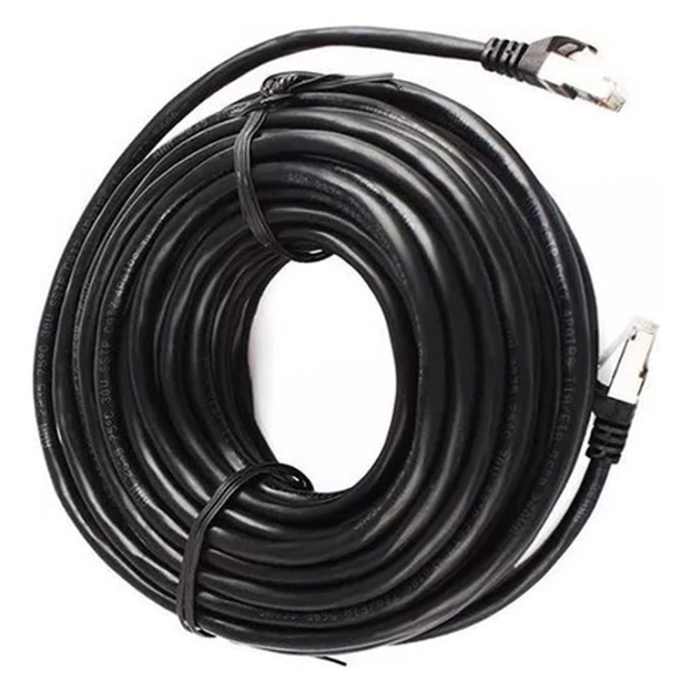 Cable De Red Cat6 Rj45 De 20 Metros Para Exterior Armado 2
