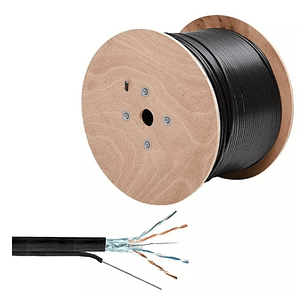 Cable Red Externo Cat 6 305m Con Acero Mensajero 