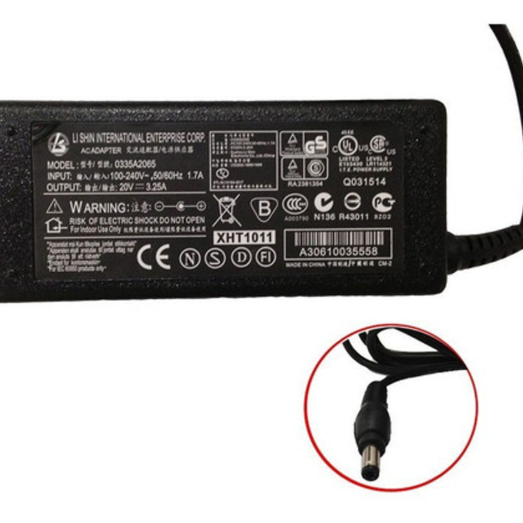 Cargador Compatiblelenovo B560 B570 G230 G430 G450 20v 3.25a 1