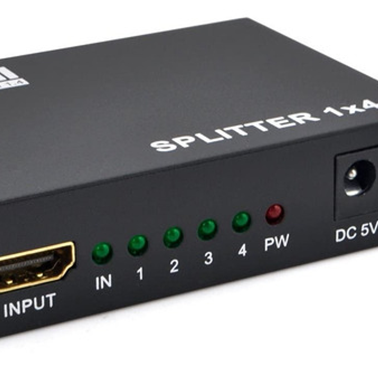 Splitter Hdmi 1x4 Activo 1.4 Full-hd 1080p Soporta 3d 4k 4