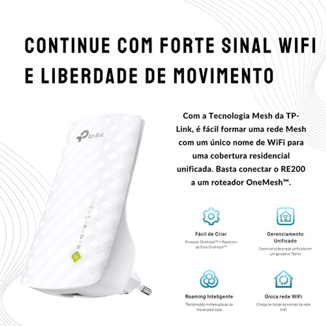 Repetidor De Señal Wi-fi Tp-link Re200 Ac750 De Doble Banda, 5